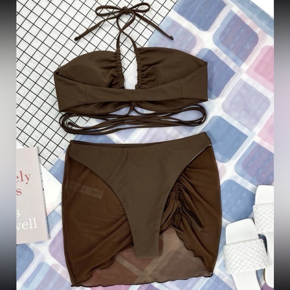 ✨Never worn✨ 3-piece Brown bikini - Picture 3 of 4